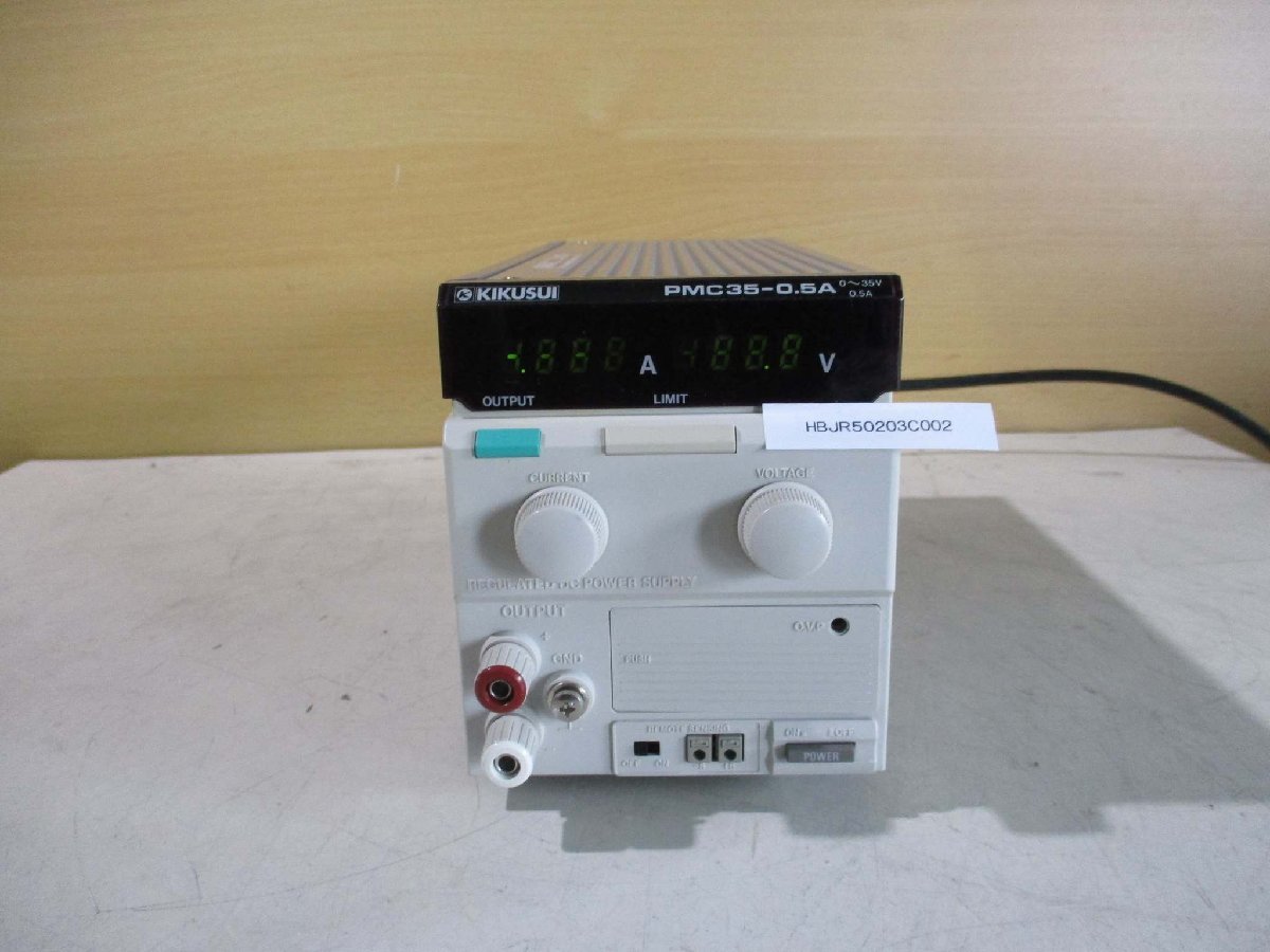 中古 KIKUSUI REGULATED DC POWER SUPPLY PMC35-0.5A 安定化DC電源 35V 0.5A 通電OK(HBJR50203C002)_画像2