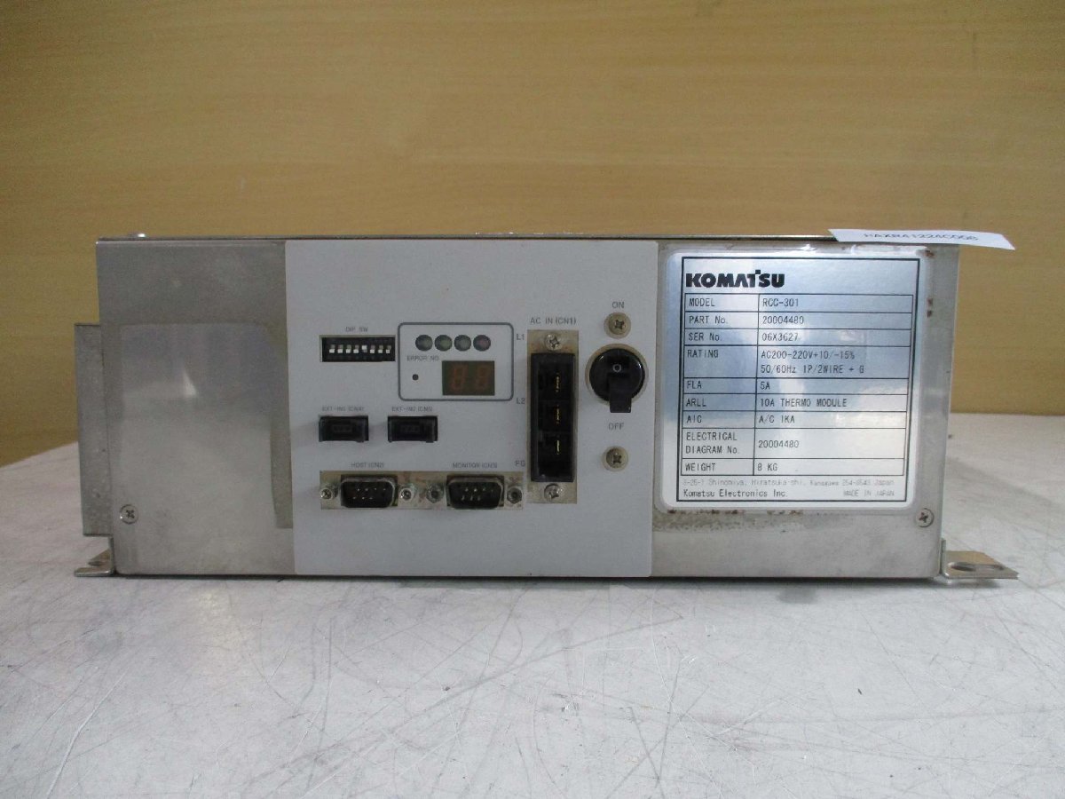 中古 Komatsu RCC-301 Thermo Module Control Box 5A 50/60Hz(HAXR41224C008)_画像2