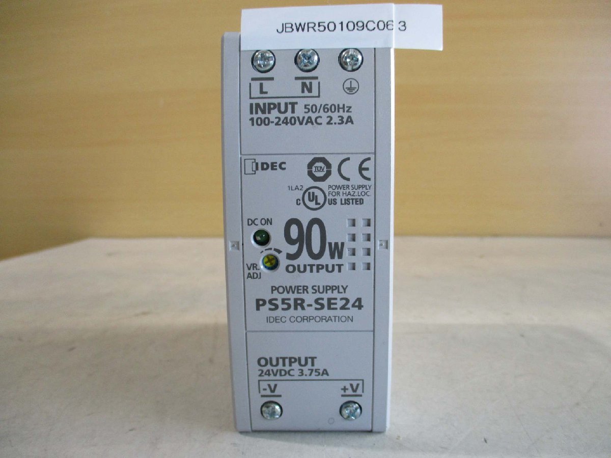 中古Idec PS5R-SE24 Slim Line DIN Rail Power Supply 24VDC 3.75A 90W(JBWR50109C063)_画像6