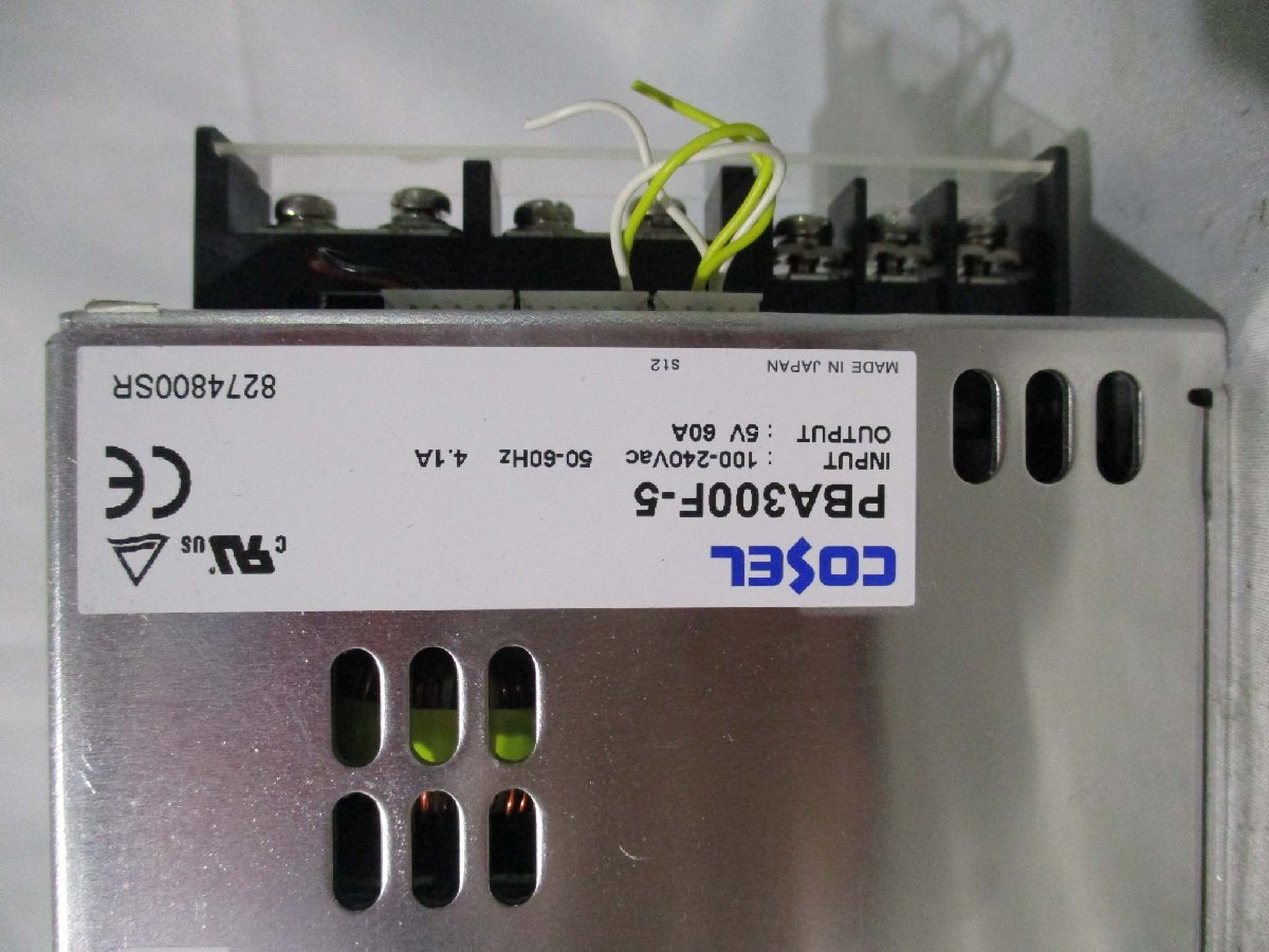 中古 COSEL PBA300F-5 スイッチング電源 AC 100-240Vac 4.1A DC 5V 60A(JCDR41018C016)_画像3
