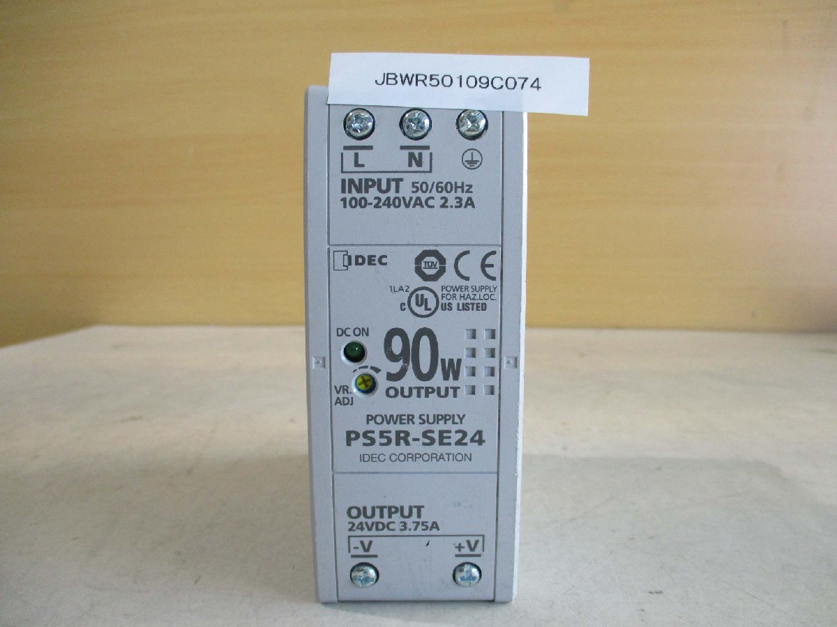 中古Idec PS5R-SE24 Slim Line DIN Rail Power Supply 24VDC 3.75A 90W(JBWR50109C074)_画像6