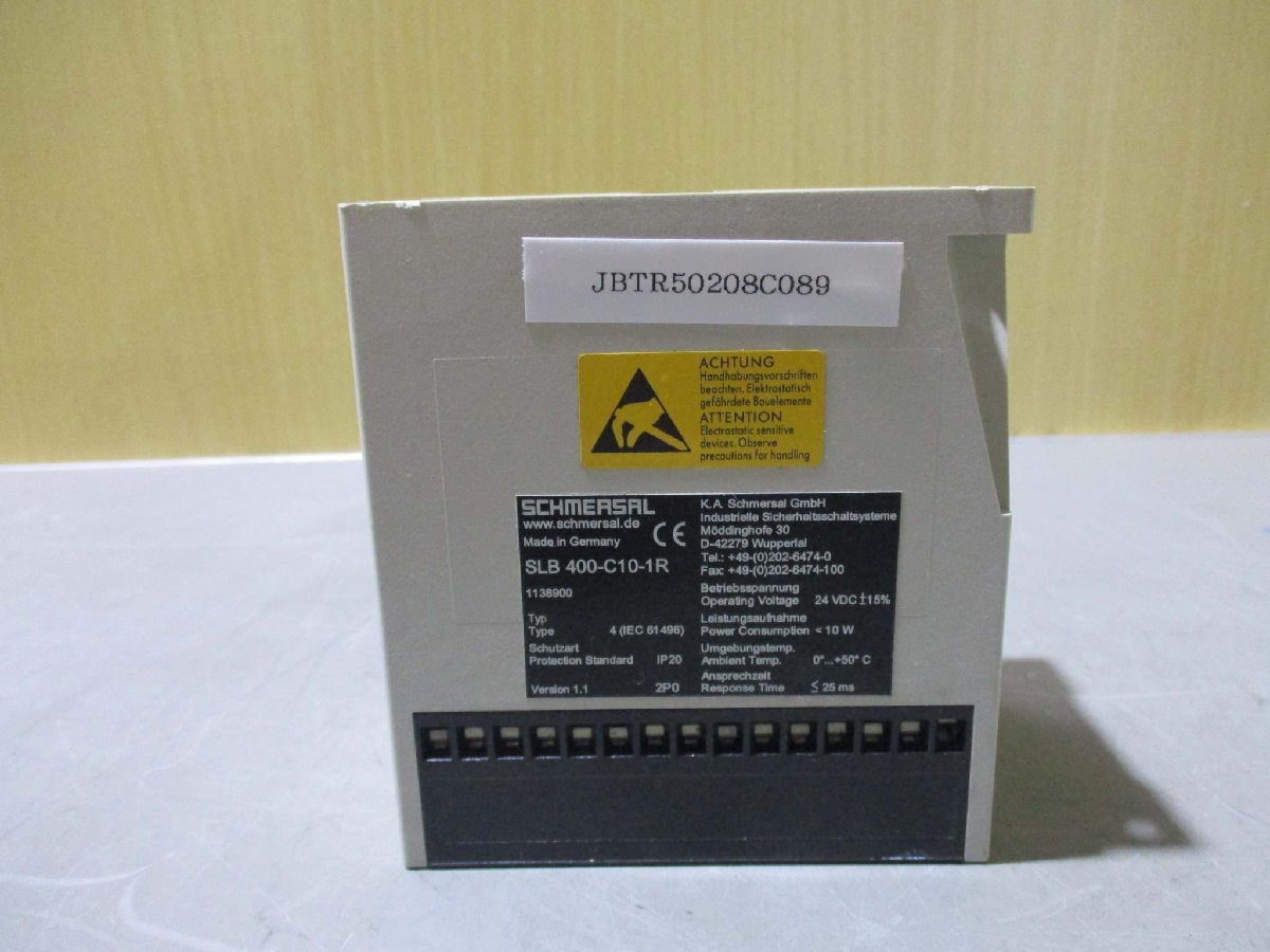 中古 SCHMERSRL SLB 400-C10-1R(JBTR50208C089)