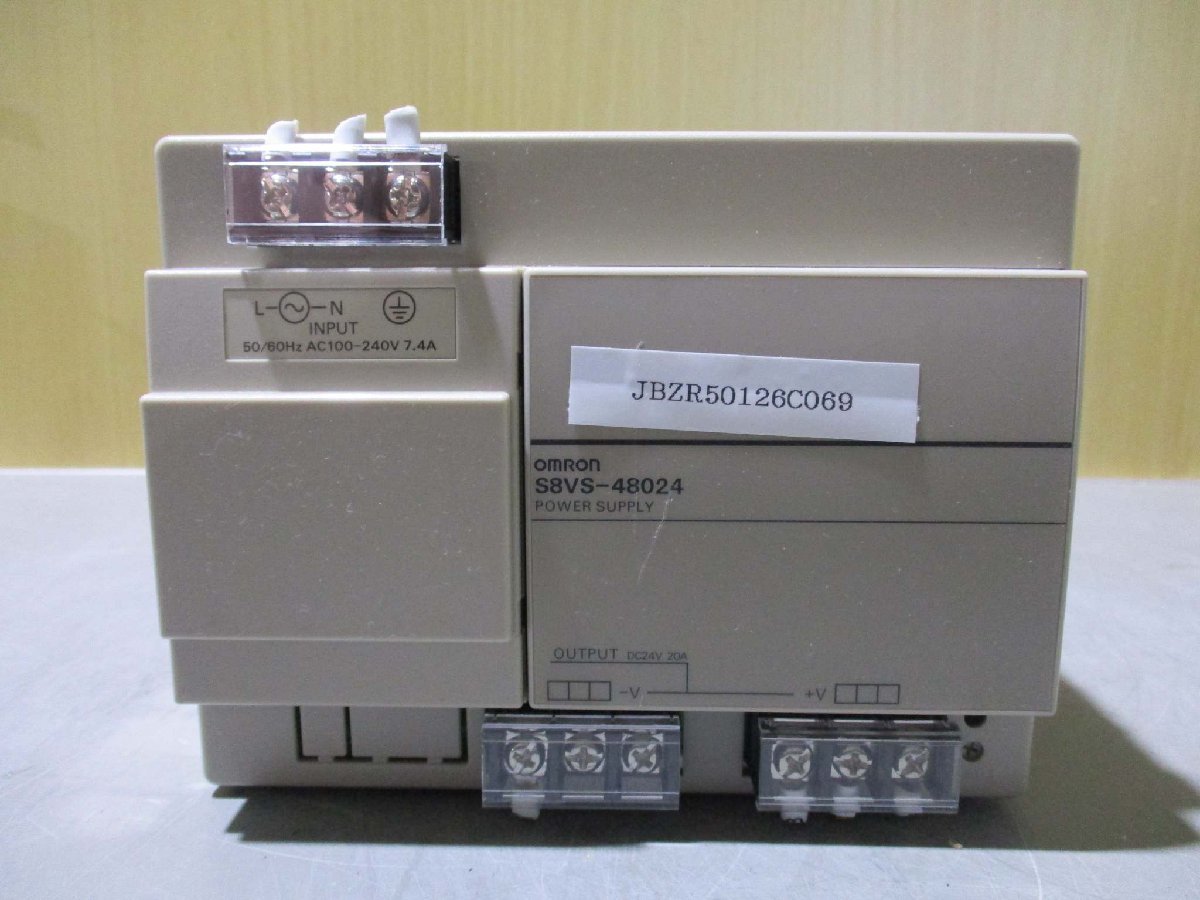 中古OMRON スイッチング・パワーサプライ S8VS-48024(JBZR50126C069)