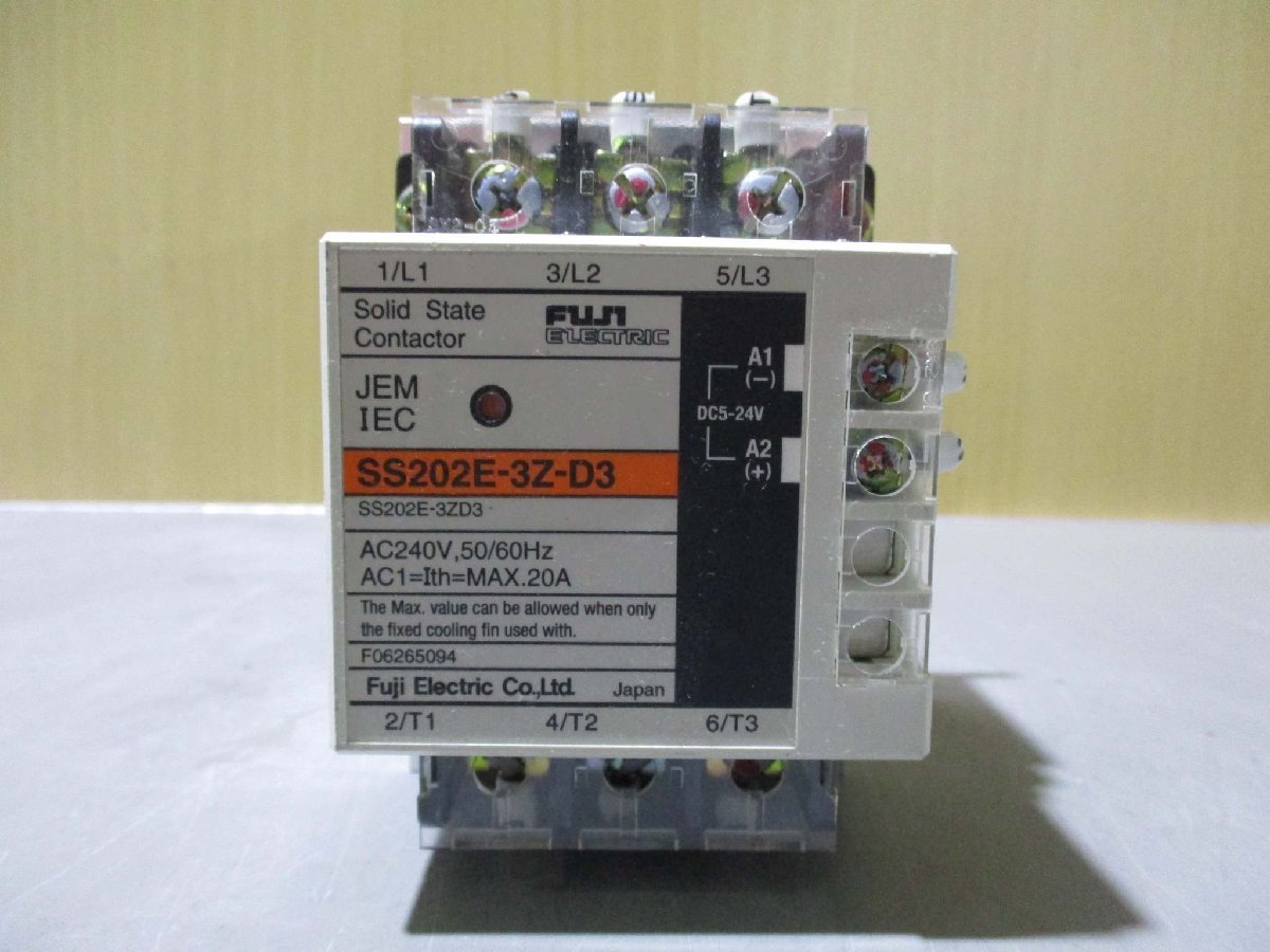 中古 FUJI SOLID STATE CONTACTOR SS202E-3Z-D3 ソリッドステート コンタクタ /HEAT SINK SX1-D10 ヒートシンク(JBTR50201B031)_画像5