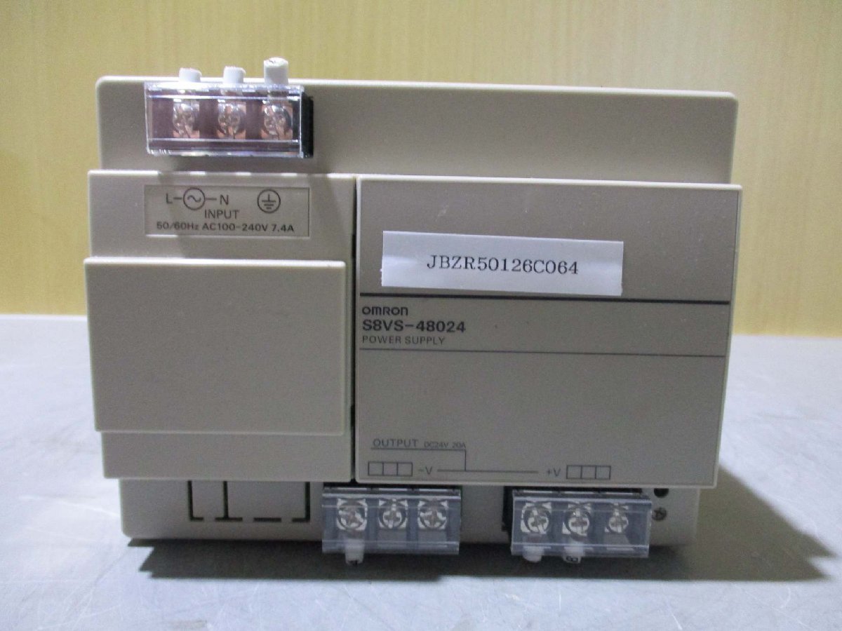中古OMRON スイッチング・パワーサプライ S8VS-48024(JBZR50126C064)_画像1