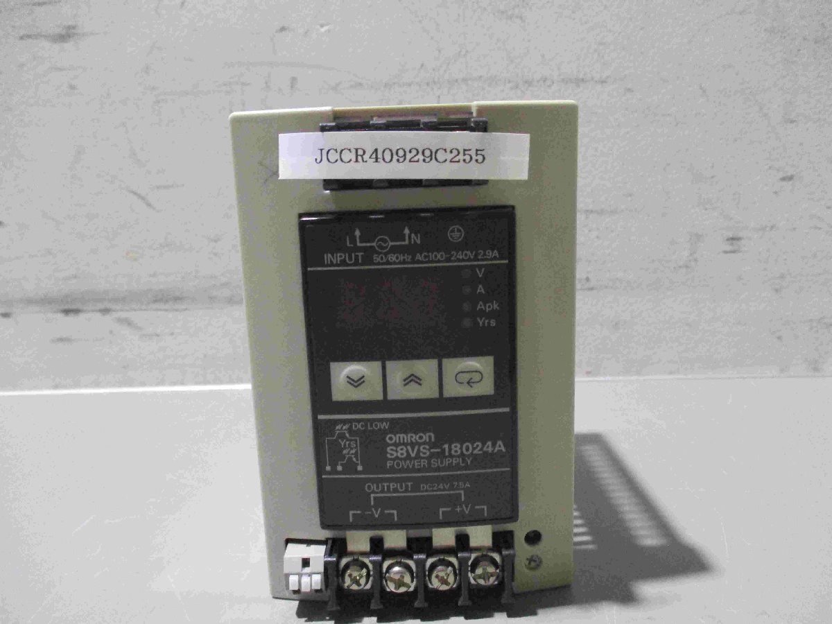 中古 OMRON スイッチング・パワーサプライ S8VS-18024A(JCCR40929C255)