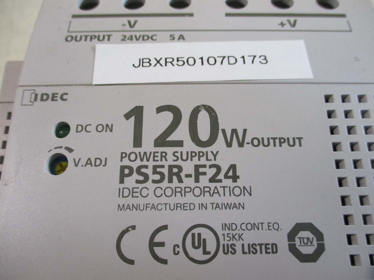 中古 IDEC POWER SUPPLY PS5R-F24 120W 100-240V AC 1.8A(JBXR50107D173)