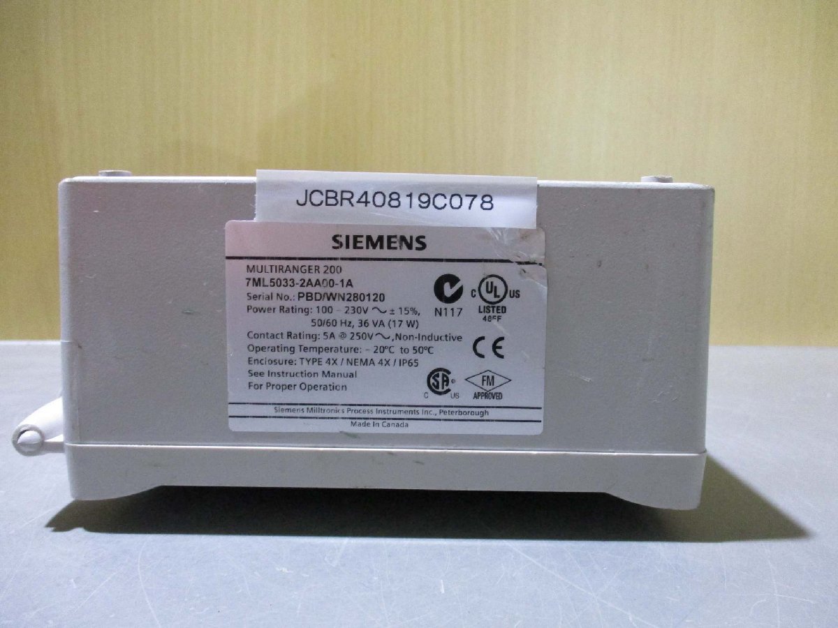 中古SIEMENS MILLTRONICS MULTIRANGER 200 7ML50332AA001A 100-230V(JCBR40819C078)