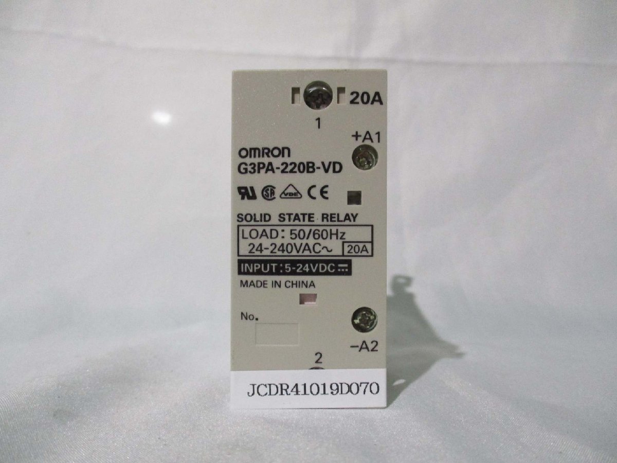 中古 OMRON G3PA-220B-VD パワー・ソリッドステートリレー 送料別(JCDR41019D070)_画像1