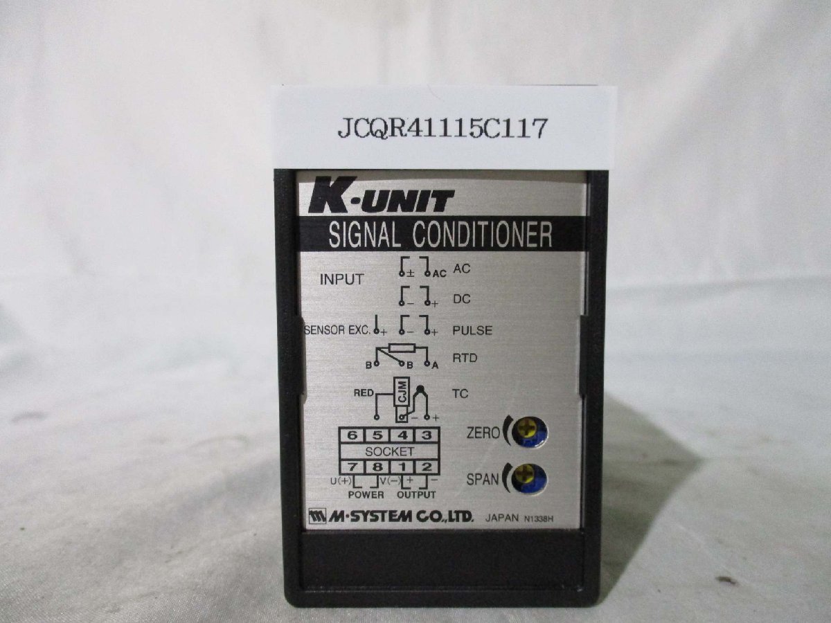 中古 M-SYSTEM K-UNIT SIGNAL CONDITIONER KYV-AA-B アイソレーター(JCQR41115C117)_画像1