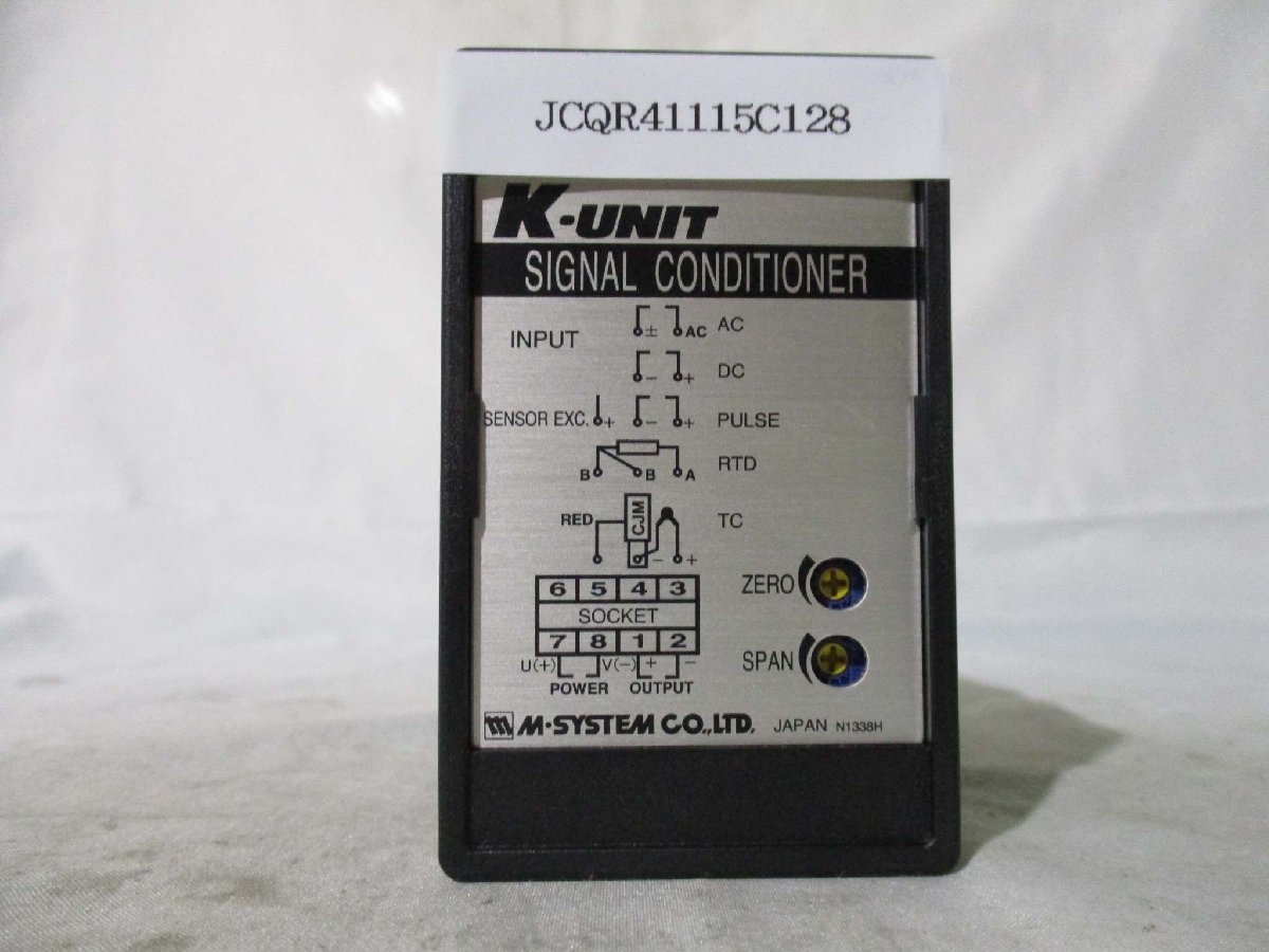 中古 M-SYSTEM K-UNIT SIGNAL CONDITIONER KYV-AA-B アイソレーター(JCQR41115C128)_画像1