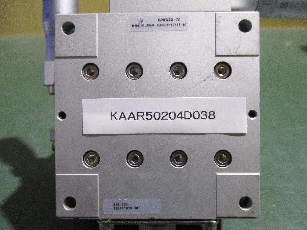 中古 MISUMI Goniometer stage GPWG70-70 高精度ゴニオステージ(KAAR50204D038)_画像2