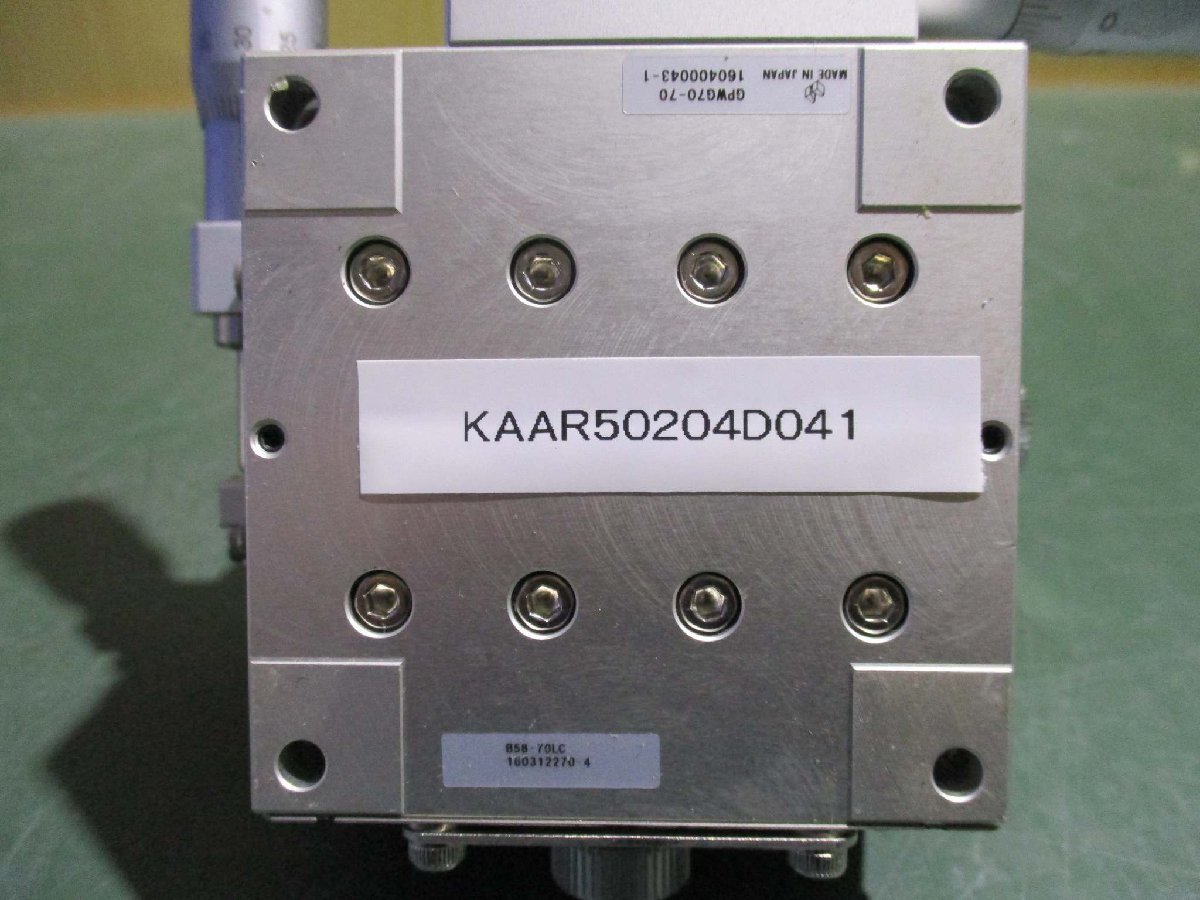 中古 MISUMI Goniometer stage GPWG70-70 高精度ゴニオステージ(KAAR50204D041)_画像2