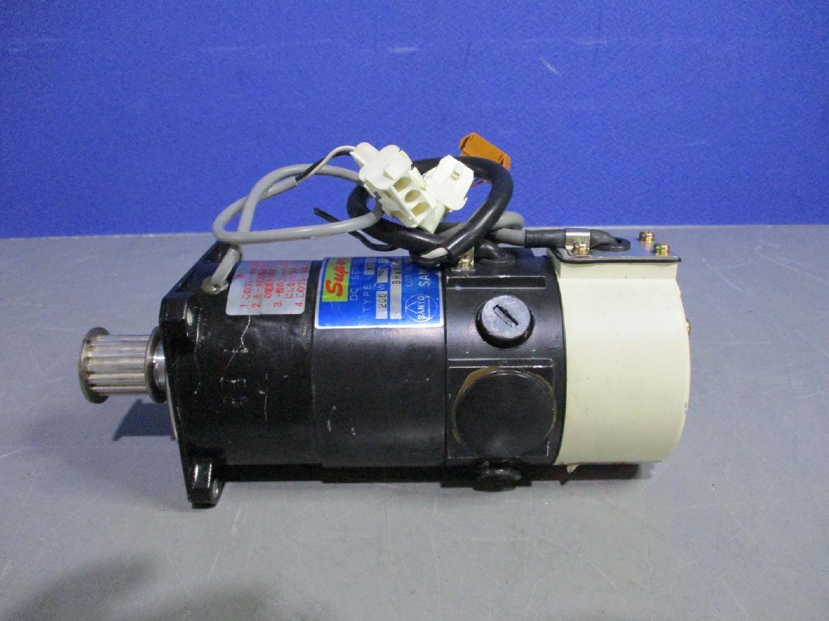 中古 SANYO DENKI SUPER R R720B-412E18 200W 75V 3.6A DC SERVO MOTOR/E681000C30(KBJR50722C022)_画像4