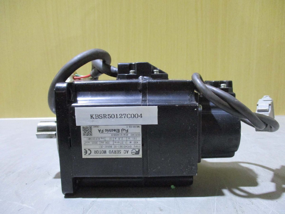 中古 FUJI AC SERVO MOTOR GYC401DC1-SC-BG59Z-ZE1 ACサーボモーター(KBSR50127C004)_画像1