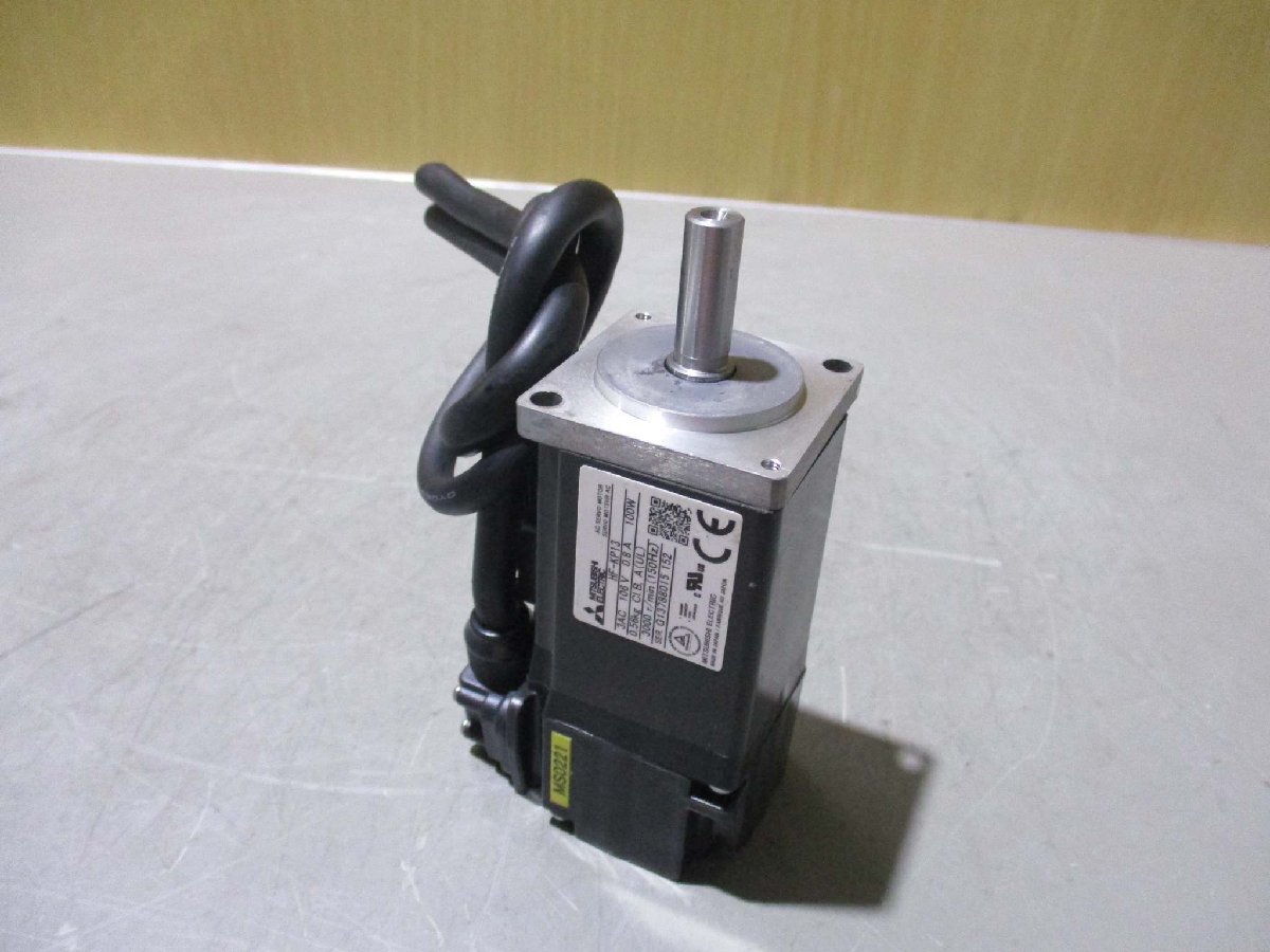 中古 MITSUBISHI AC SERVO MOTOR HF-KP13 AC サーボモーター 100W(KBUR41126C131)_画像6