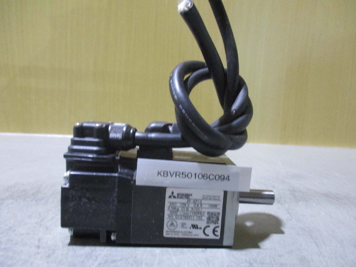 中古 MITSUBISHI AC SERVO MOTOR HF-KP13 AC サーボモーター 100W(KBVR50106C094)_画像1