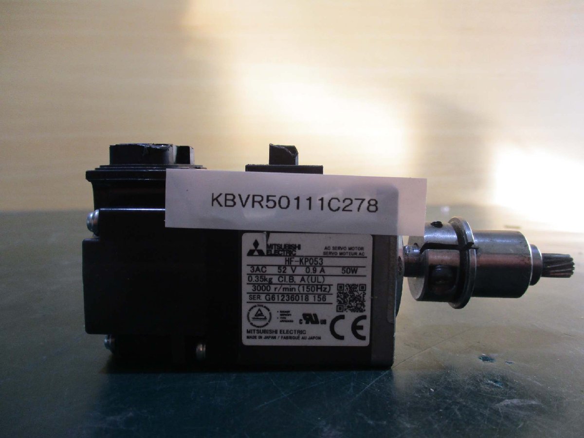 中古 MITSUBISHI AC SERVO MOTOR HF-KP053 AC サーボモーター 50W(KBVR50111C278)_画像1