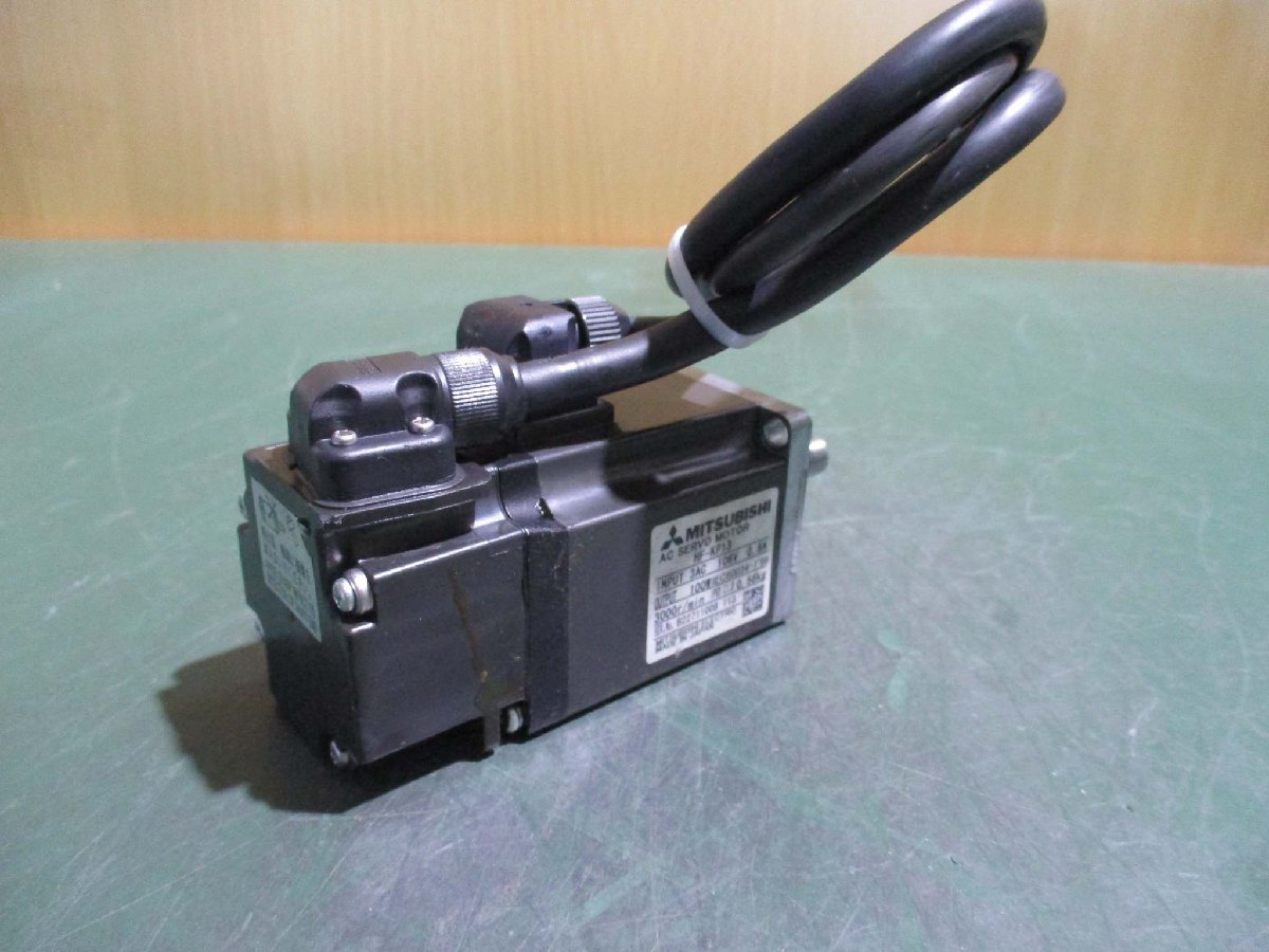 中古 MITSUBISHI AC SERVO MOTOR HF-KP13 AC サーボモーター 100W(KCDR41105C018)_画像3