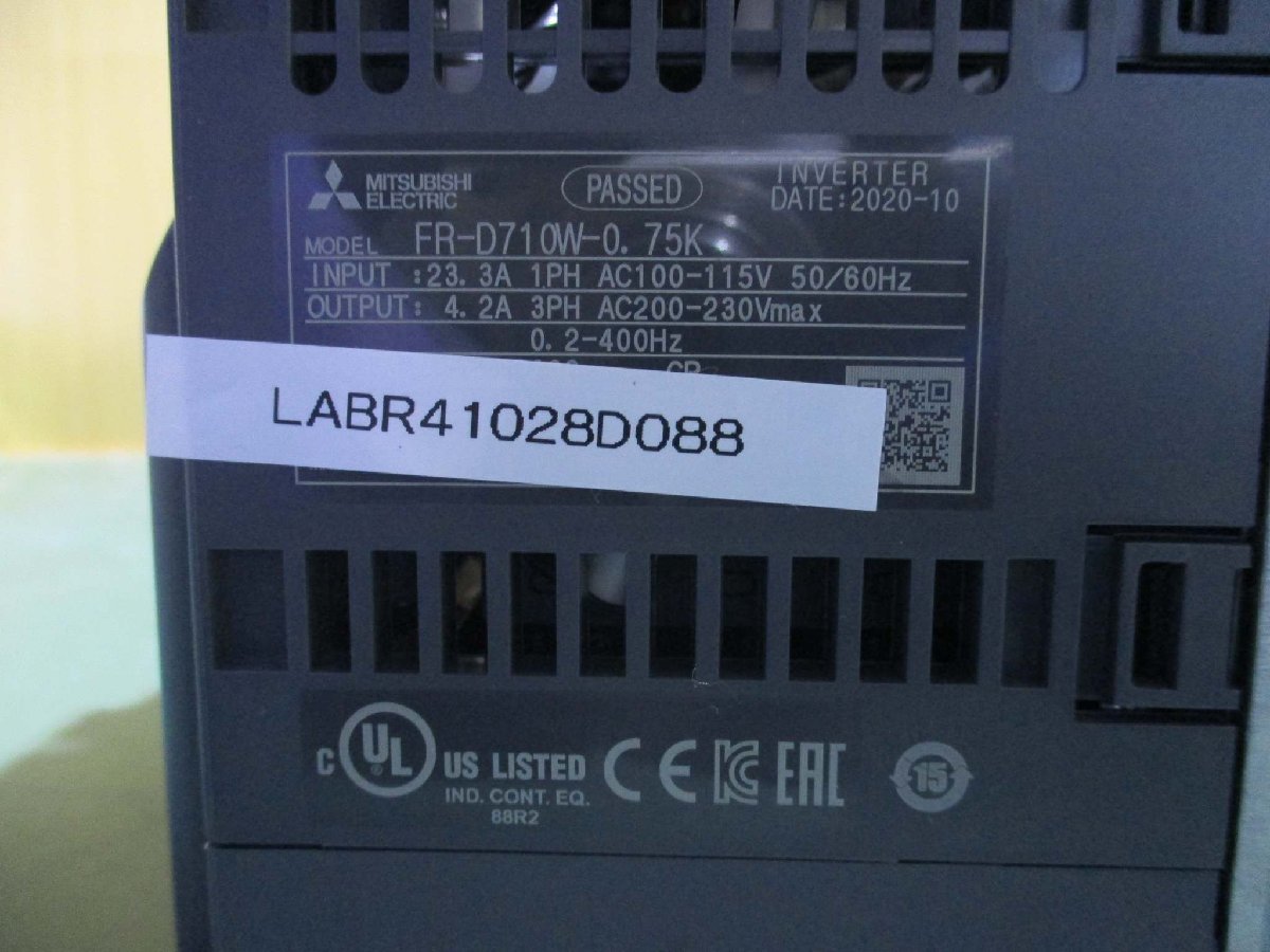 中古 MITSUBISHI FR-D710W-0.75K 100V インバーター 中古 MITSUBISHI FR-D710W-0.75K 100V インバーター