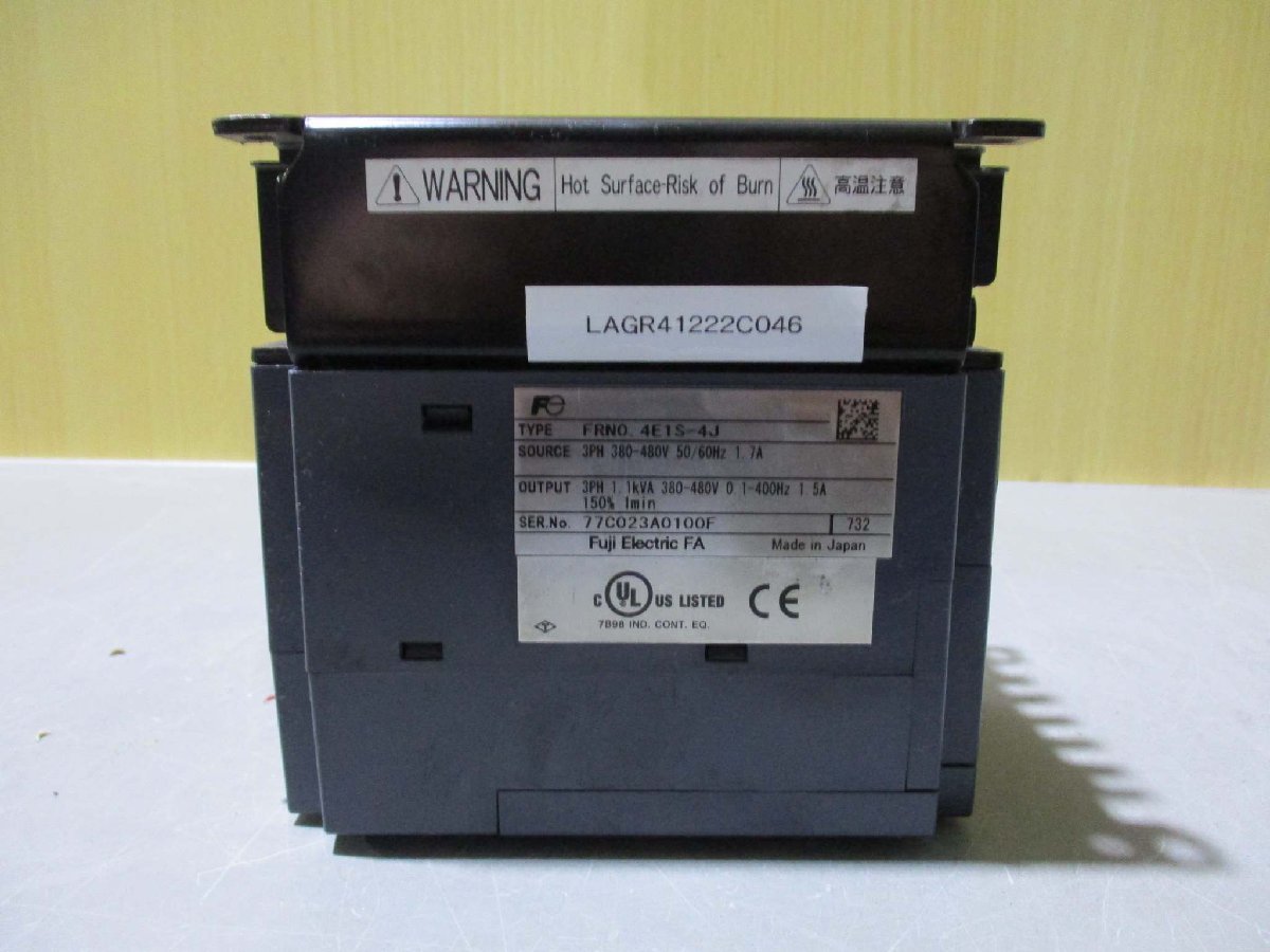 中古Fuji Electric FRN0.4E1S-4J 3相 400V 0.4kw インバーター(LAGR41222C046)