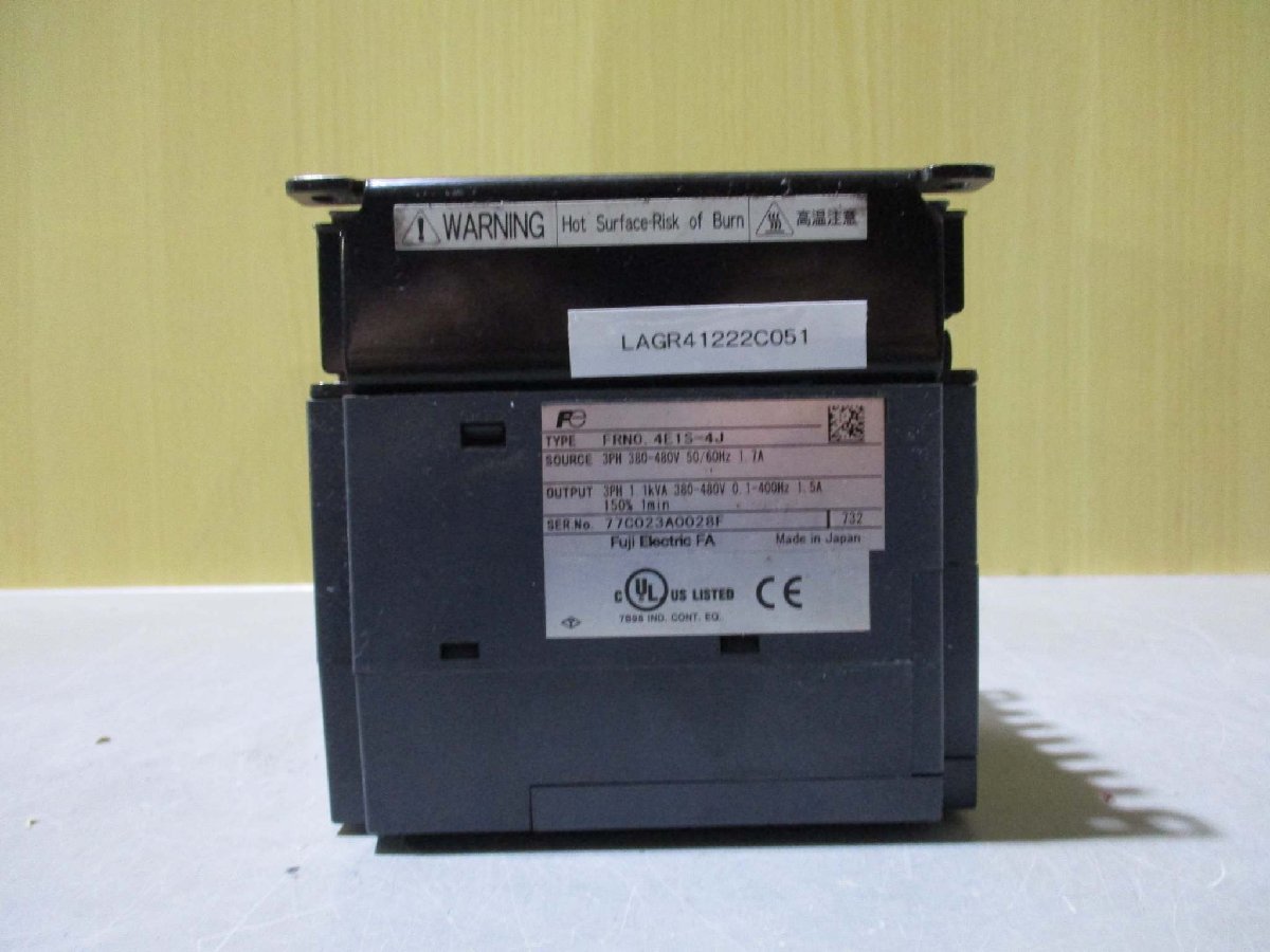 中古Fuji Electric FRN0.4E1S-4J 3相 400V 0.4kw インバーター(LAGR41222C051)