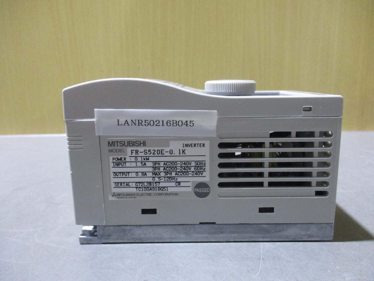 中古 MITSUBISHI INVERTER FR-S520E-0.1K インバータ 0.1kW＜送料別＞(LANR50216B045)_画像4