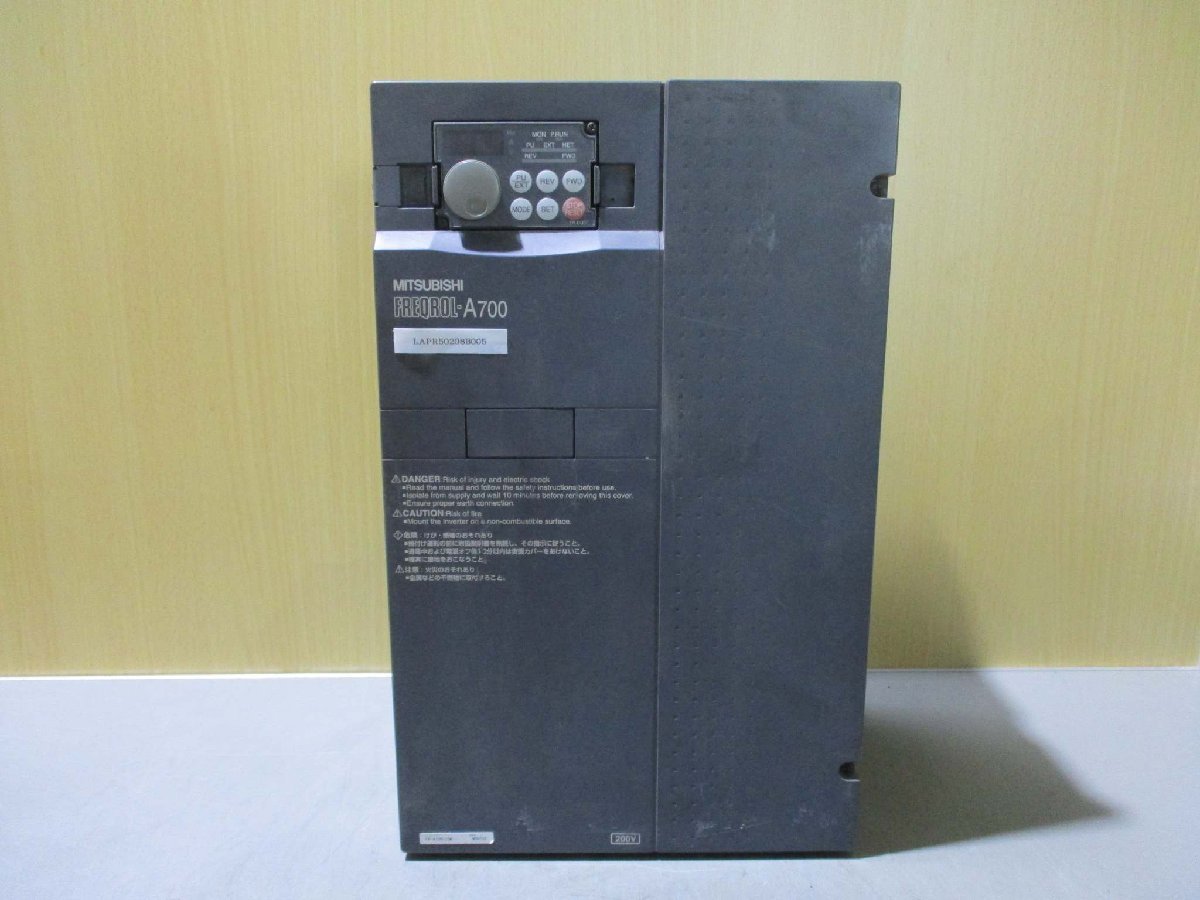 中古 MITSUBISHI INVERTER FR-A720-15K 15KW インバーター(LAPR50208B005)