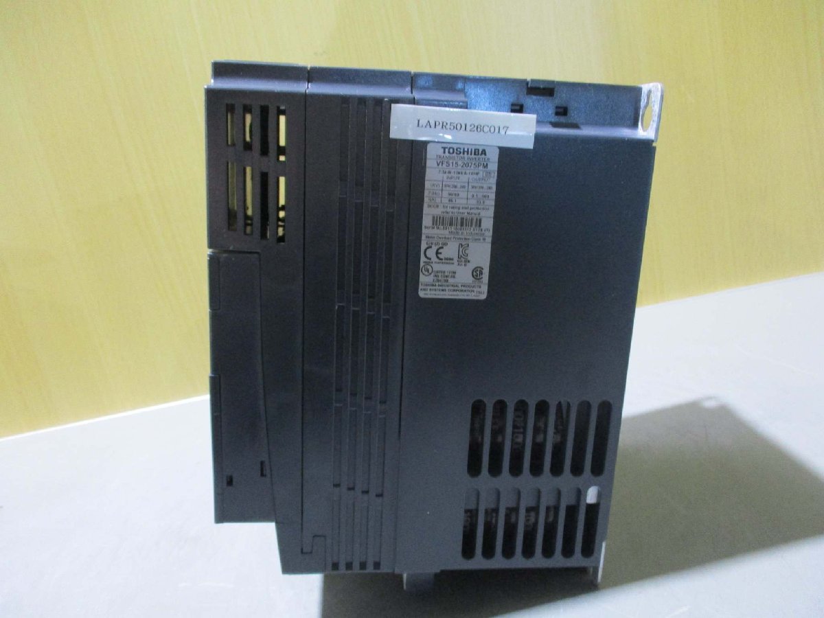 中古TOSHIBA VFS15-2075PM 7.5kw 三相200V インバータ VFS15シリーズ(多機能・小形)(LAPR50126C017)_画像2