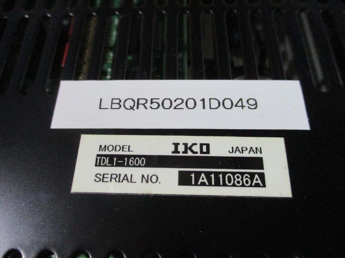 中古 IKO SERVO DRIVER TDL1-1600 サーボドライバー AC100V(LBQR50201D049)_画像6