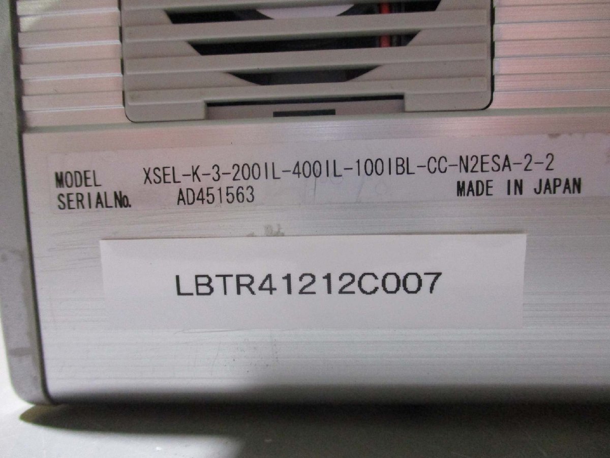 中古 IAI コントローラ XSEL-K-3-200IL-400IL-100IBL-CC-N2ESA-2-2(LBTR41212C007)_画像3