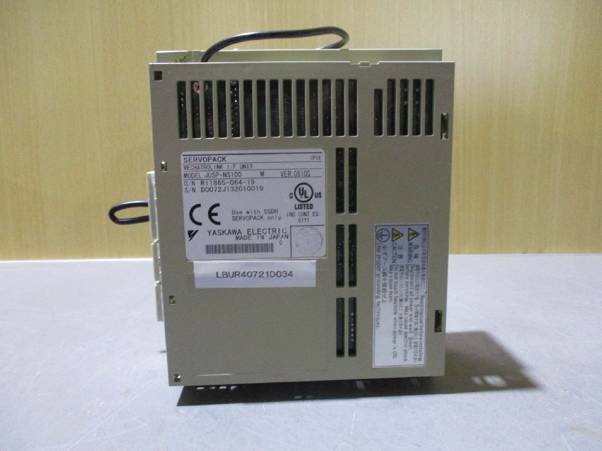 中古 YASKAWA サーボパック SGDH-01AE SERVOPACK JUSP-NS100 中古 YASKAWA サーボパック SGDH-01AE SERVOPACK JUSP-NS100