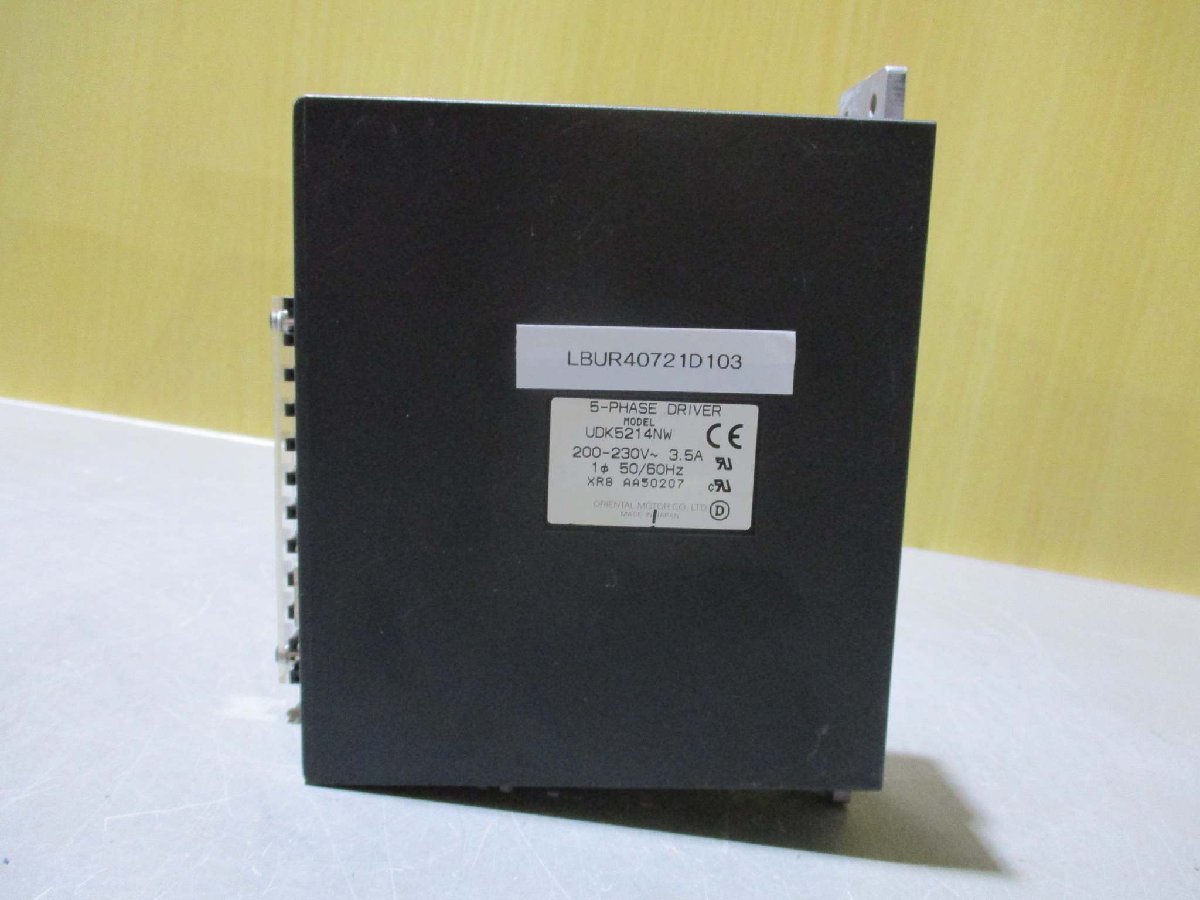 中古 Orientalmotor 5-PHASE DRIVER UDK5214NW ステッピングモーター用ドライバ(LBUR40721D103)_画像2