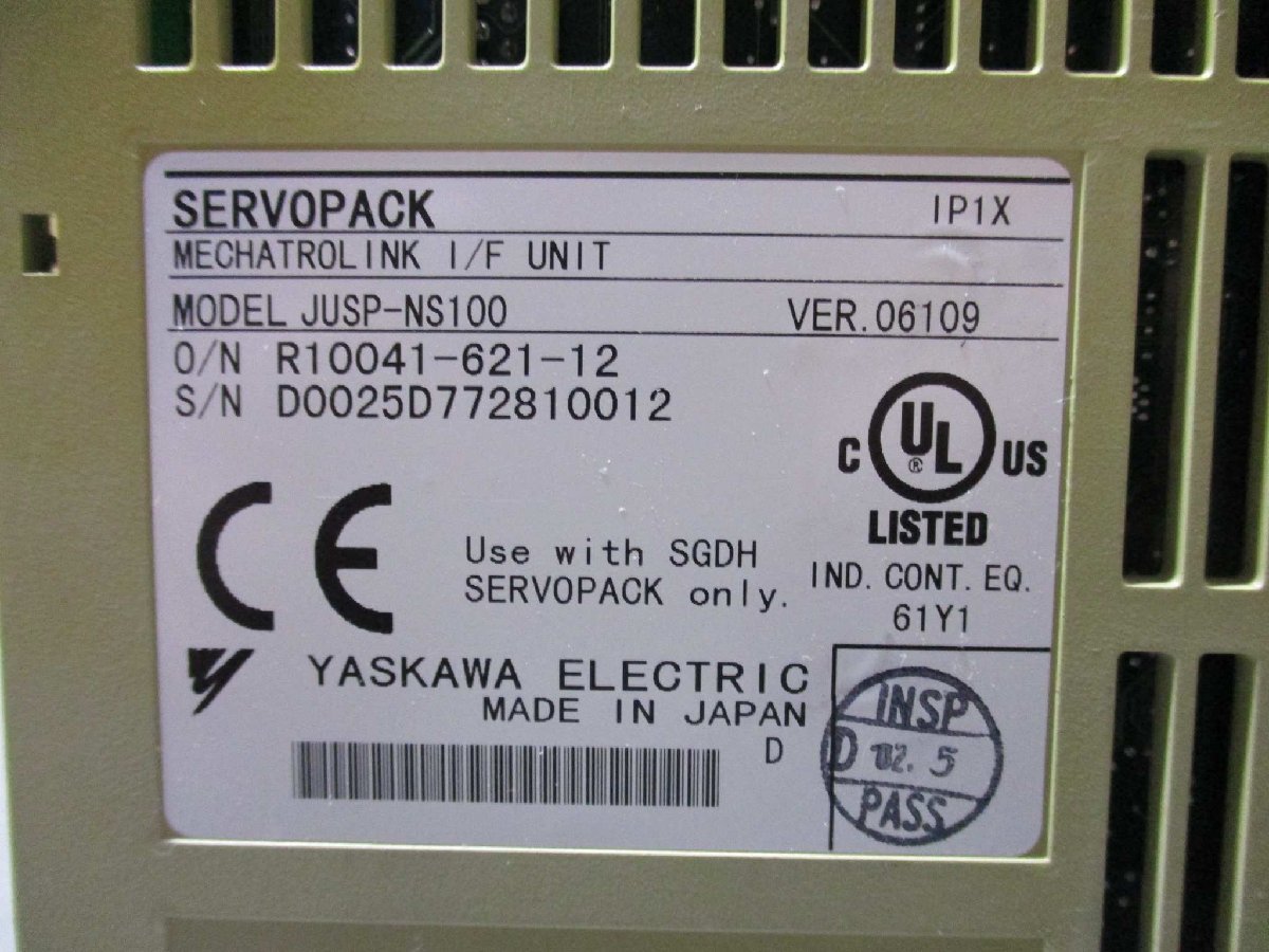 中古 YASKAWA サーボパック SGDH-01AE SERVOPACK JUSP-NS100 中古 YASKAWA サーボパック SGDH-01AE SERVOPACK JUSP-NS100