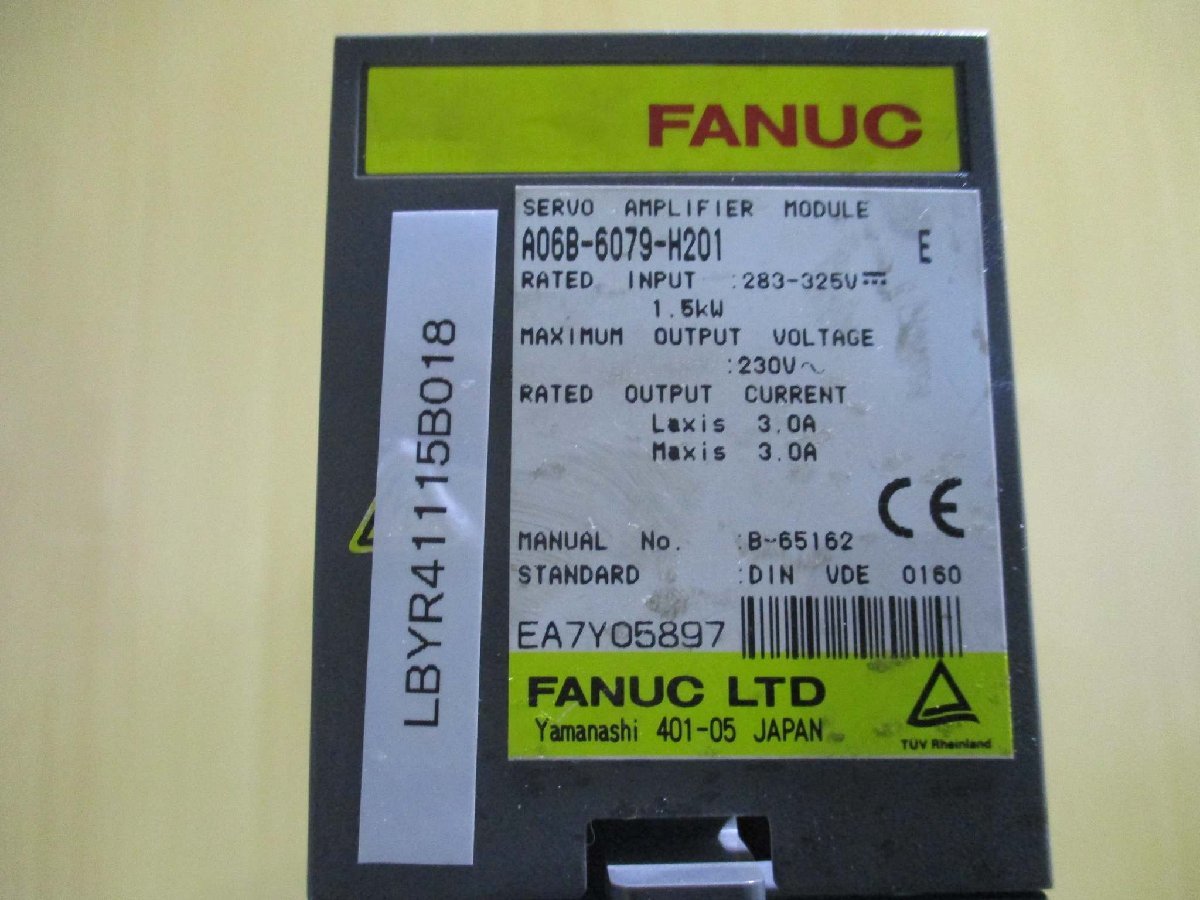 中古 FANUC A06B-6079-H201 サーボ アンプ モジュール(LBYR41115B018)_画像5