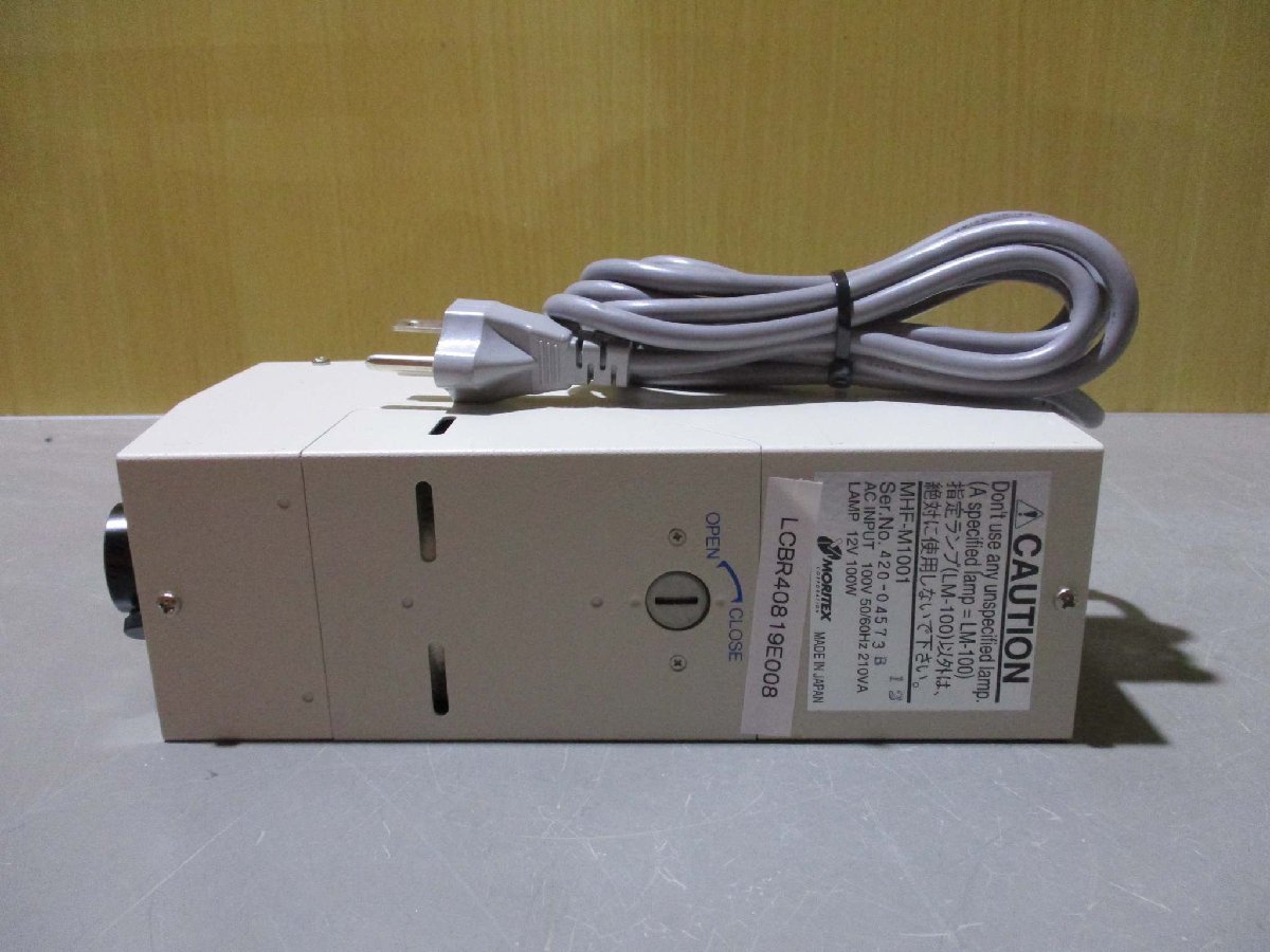 中古Moritex MHF-M1001 光ファイバ 光源 ハロゲン ランプ 100W リモコン(LCBR40819E008)_画像1