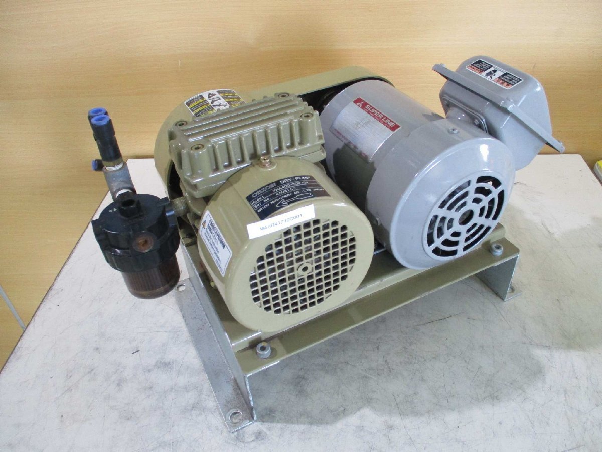 中古Orion KHA400-309-G1 Dry Vacuum Pump/三菱電機 SF-JR 0.4kw 4P 200V(MAAR41212C001)の画像1