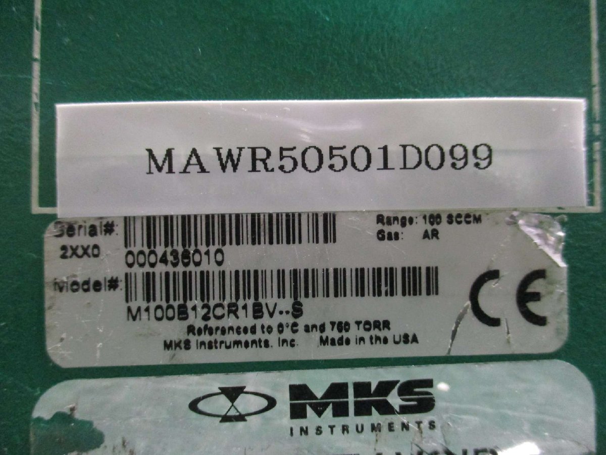 中古 MKS MASS-FLO CONTROLLER M100B12CR1BV(MAWR50501D099)_画像7
