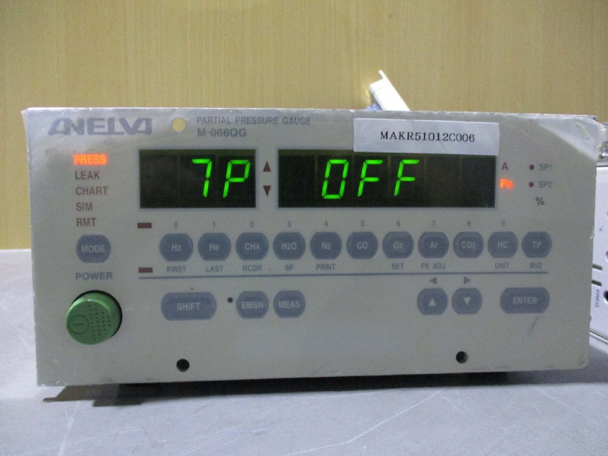 中古 ANELVA PARTIAL PRESSURE GAUGE M-066QG/A13-64245 通電OK(MAKR51012C006)_画像2