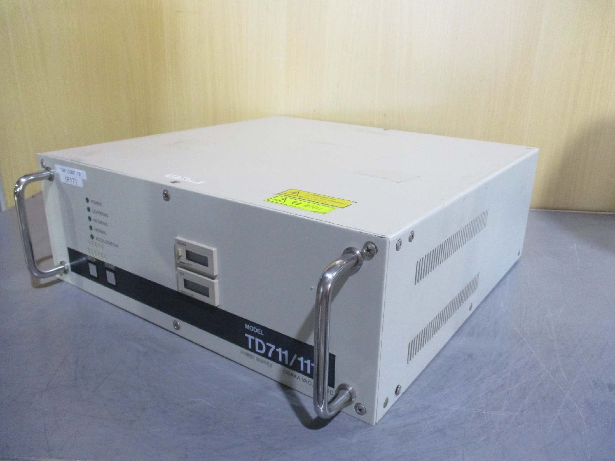 中古 OSAKA POWER SUPPLY TD711/1111 ターボ分子ポンプ用(PASR51012D002)_画像7