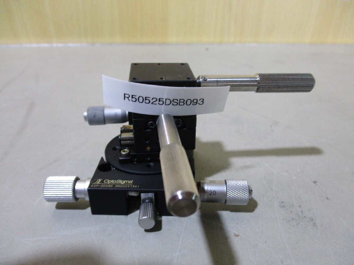 中古 SIGMA 回転粗微動ステージ KSP-406MR /α軸小型薄形ゴニオステージ GOH-25A40(R50525DSB093)
