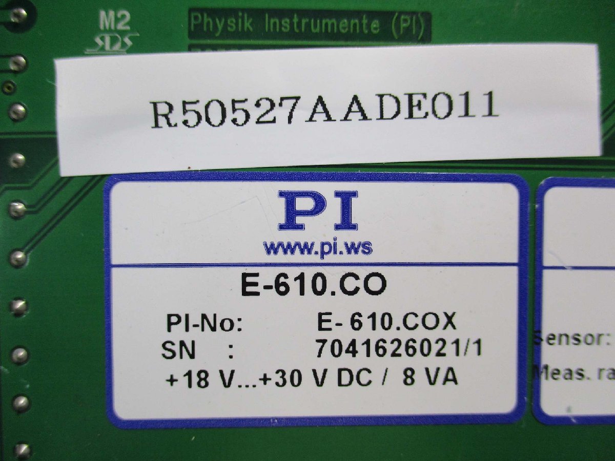 中古 PI E-610.CO E-610.COX PI CHANNEL1 D-100.00 ピエゾアンプドライバ(R50527AADE011)_画像6