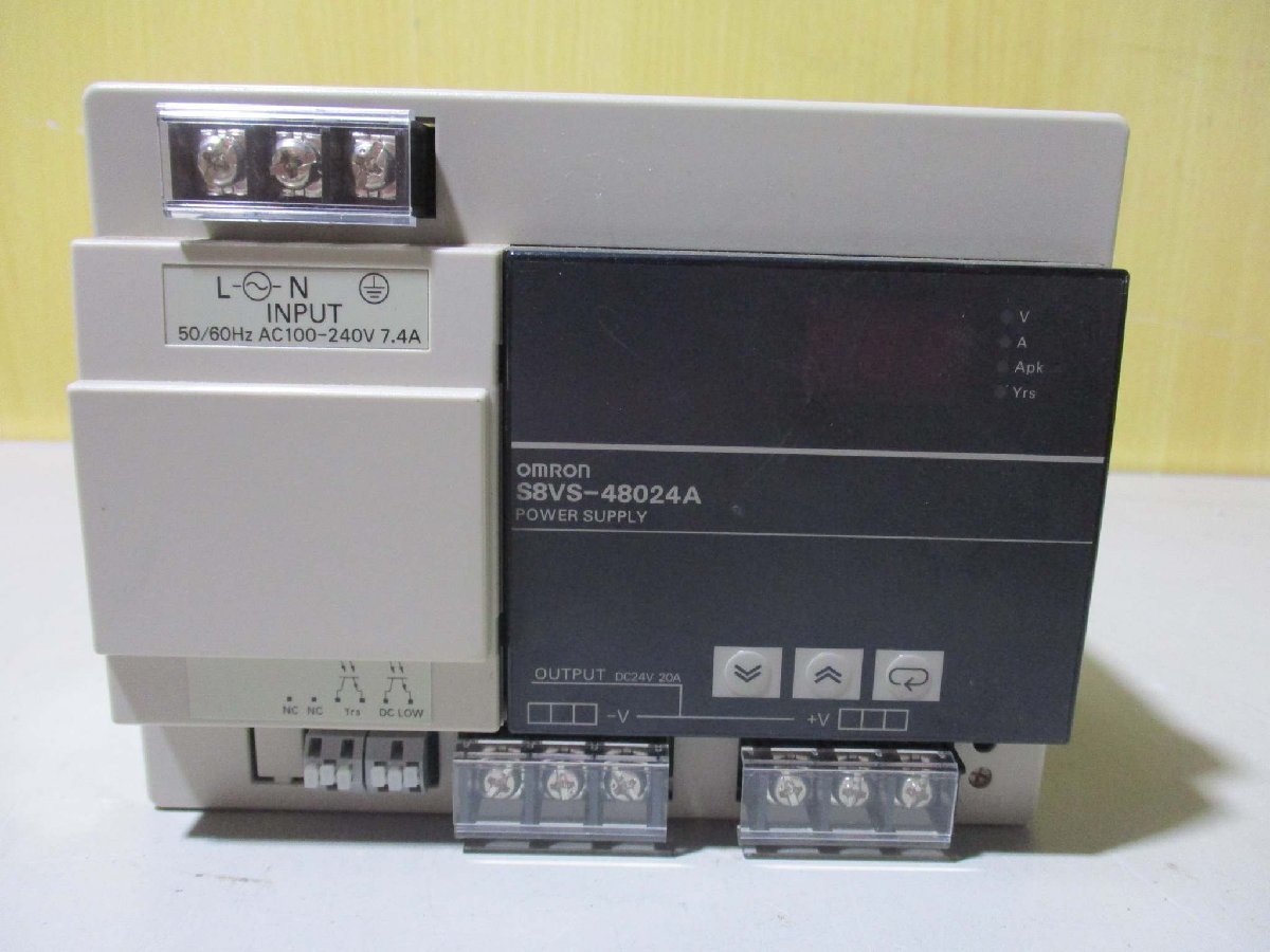 中古 OMRON POWER SUPPLY S8VS-48024A パワーサプライAC100-240V 480W(R50529CADC015)_画像8