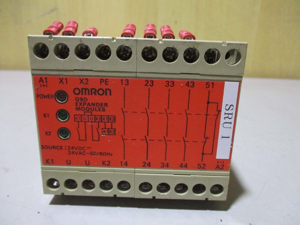 中古 OMRON EXPANDER MODULES G9D-EX411 24VDC セーフティ・リレーユニット増設ユニット(R50531CABB038)_画像6