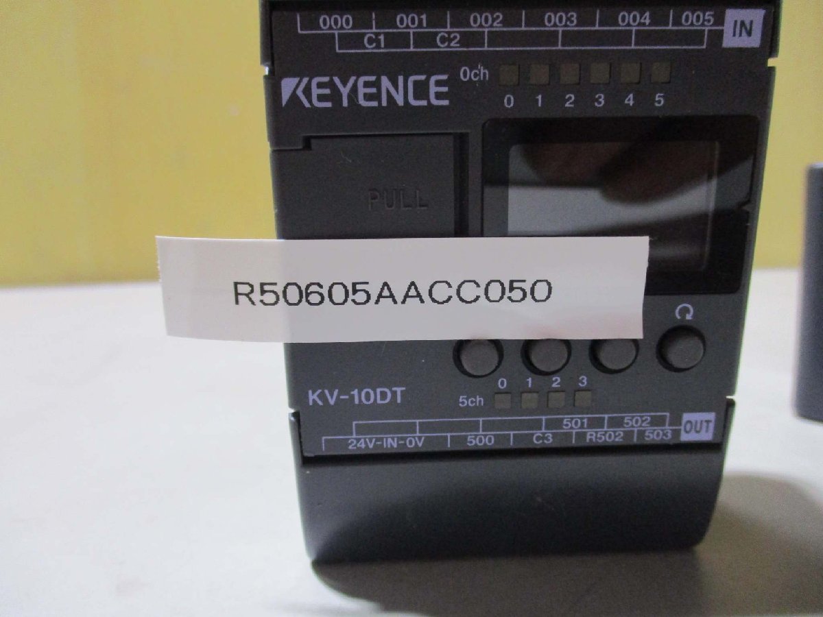 中古 KEYENCE KV-10DT 表示機能内蔵超小型PLC [2個セット](R50605AACC050)_画像2