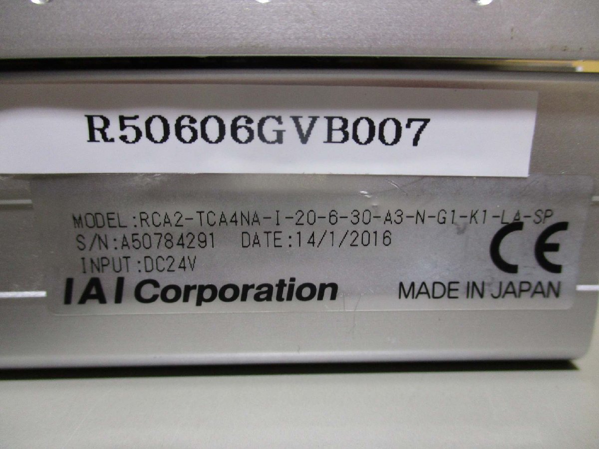 中古 IAI RCA2-TCA4NA-I-20-6-30-A3-N-G1-K1-LA-SP ロボシリンダ テーブルタイプ(R50606GVB007)_画像2