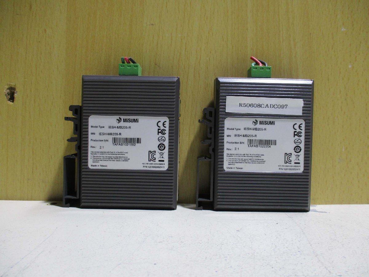 中古 MISUMI IESH-MB205-R 5/8ポートギガビットアンマネージド産業用スイッチングハブ 2個(R50608CADC097)_画像1