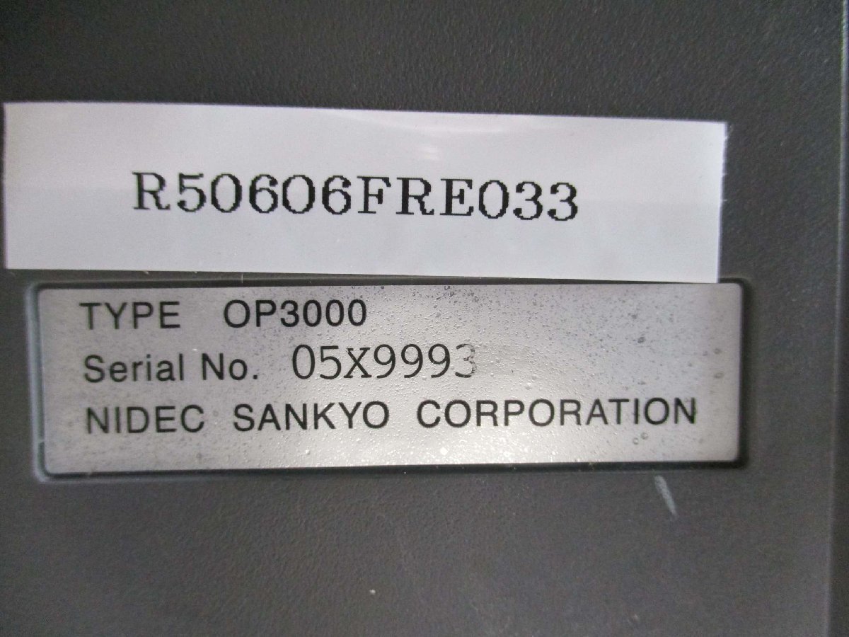 中古 Nidec Sankyo OP3000 Robot Teach Pendant(R50606FRE033)_画像7