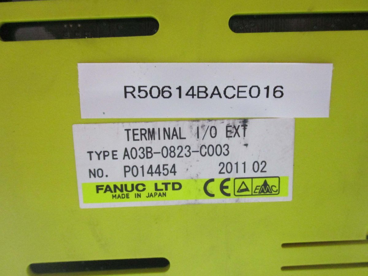 中古 FANUC TERMINAL I/O EXT A03B-0823-C003/BASIC A03B-0823-C001 モジュールI(R50614BACE016)_画像2