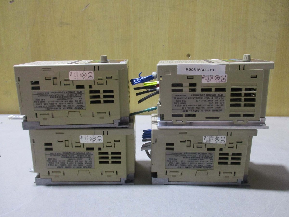 中古 OMRON インバーター 3G3MV-A2001 0.1kW [4個セット](R50616DHC016)
